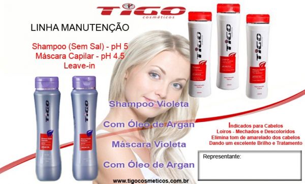 KIT DE MANUTENÇÃO DA ESCOVA PROGRESSIVA TIGO ( VIOLETA)